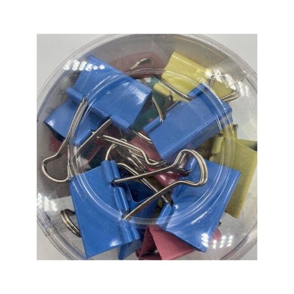Long Tail Binder Clips 24 Pieces/Set Metal Multicolor Barrel - Picture 6 of 8